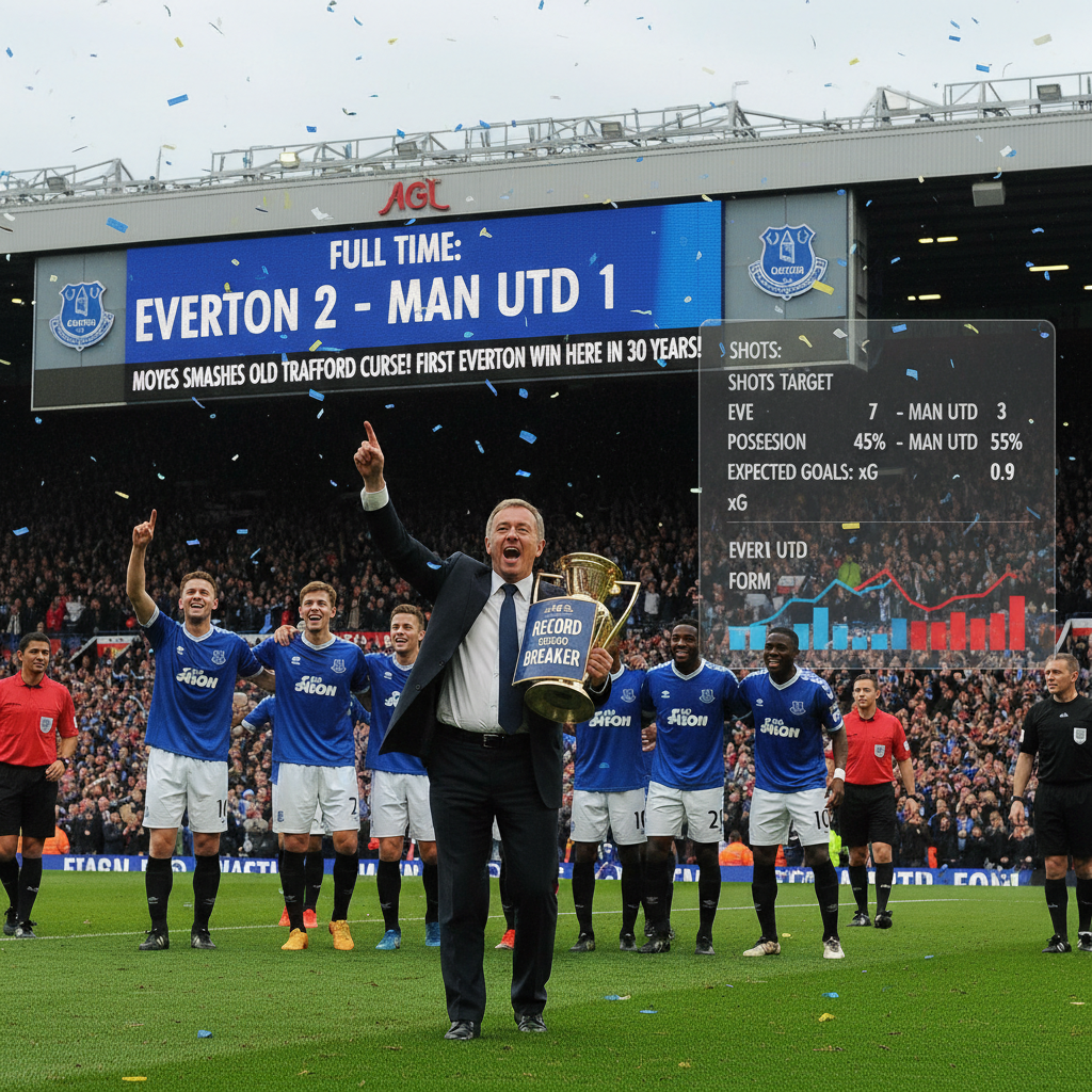 Everton Jungkalkan MU di Old Trafford, Moyes Cetak Rekor!
