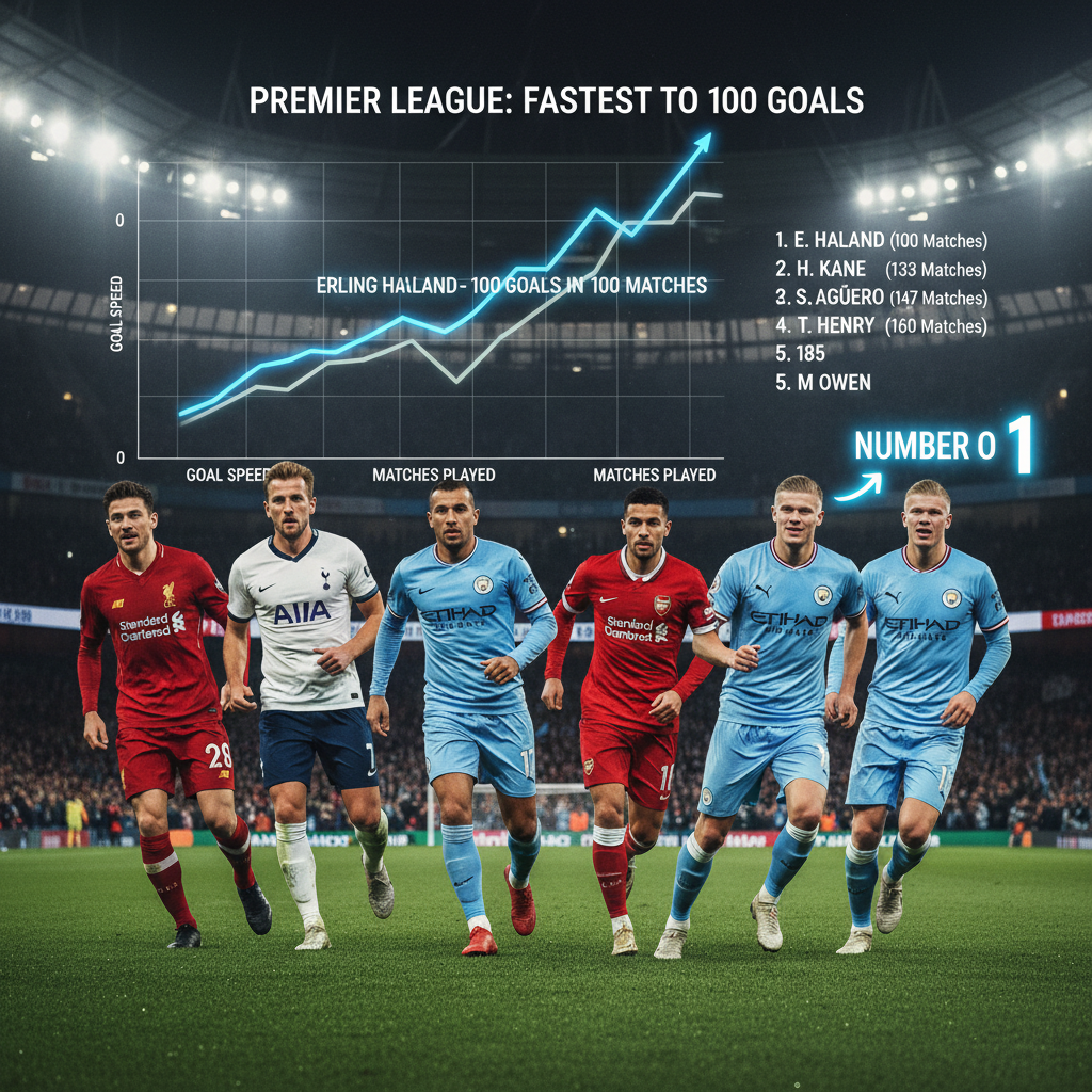 5 Pemain Paling Cepat 100 Gol Premier League: Haaland Nomor 1